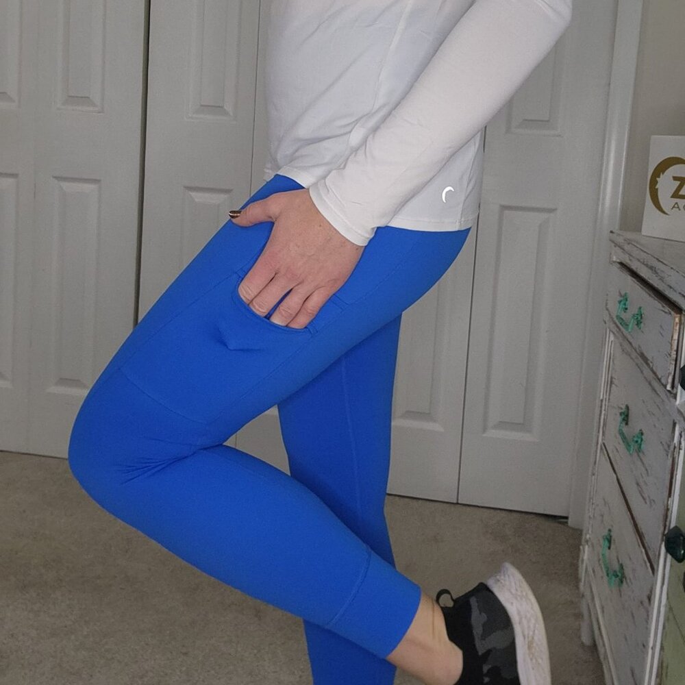 Zyia Baltic Blue Cargo Pocket Light n Tight 7/8 24”